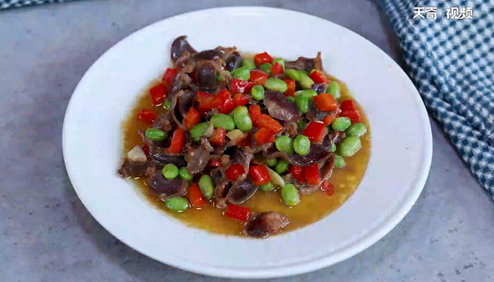 鸭胗炒毛豆做法 鸭胗炒毛豆怎么做