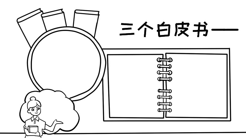 三个白皮书手抄报 三个白皮书手抄报画法