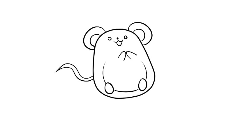 老鼠的简笔画画法  老鼠的简笔画步骤