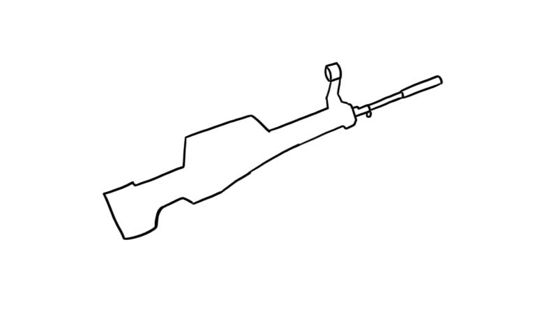 m416突击步枪简笔画