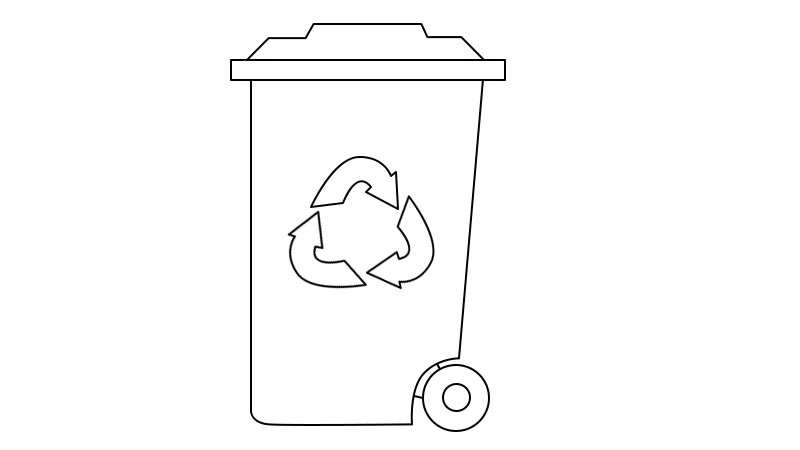 垃圾桶简笔画步骤  垃圾桶简笔画教程