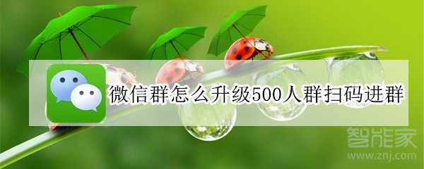 微信群怎么升级500人群扫码进群