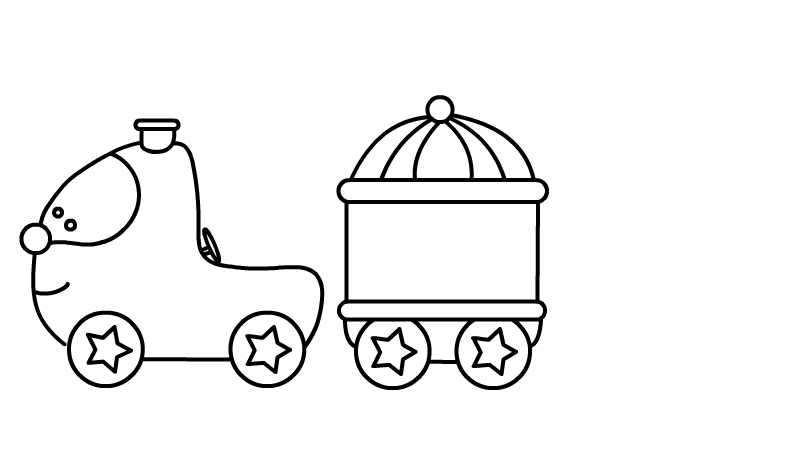 儿童小火车简笔画教程  儿童小火车简笔画步骤