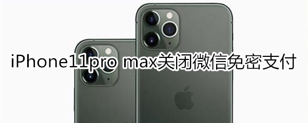 iPhone11pro max怎么关闭微信免密支付