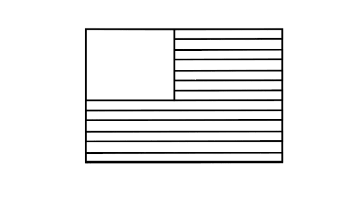 美国国旗简笔画 美国国旗简笔画怎么画