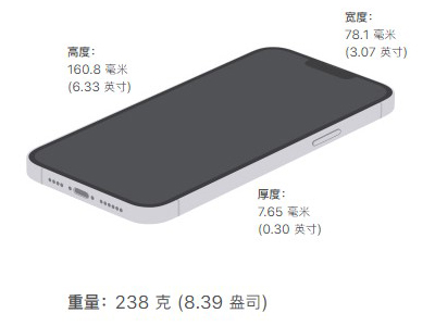 苹果13promax重量