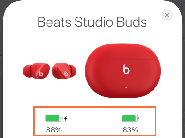 beats studio buds怎么看电量