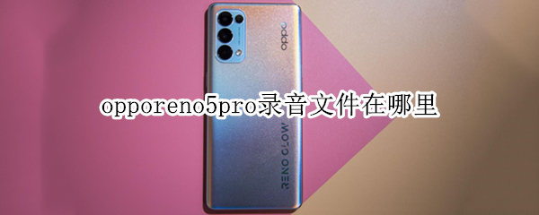 opporeno5pro录音文件在哪里