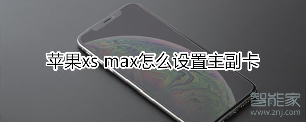 苹果xs max怎么设置主副卡