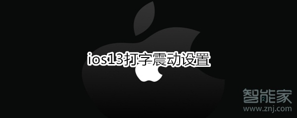 ios13打字震动设置