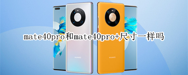 mate40pro和mate40pro+尺寸一样吗