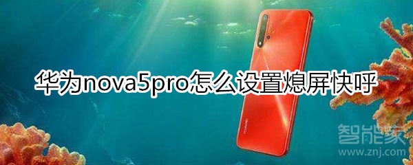 华为nova5pro怎么设置熄屏快呼