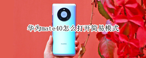 华为mate40怎么打开简易模式