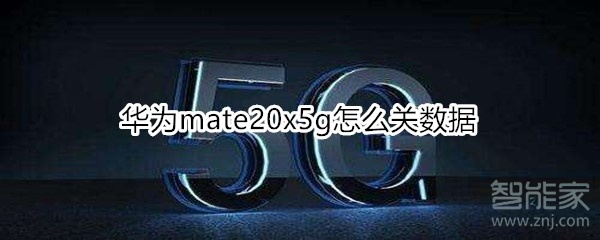 华为mate20x5g怎么关数据