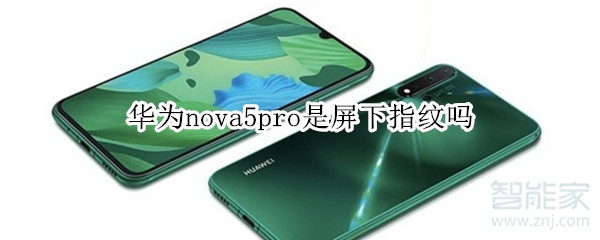 华为nova5pro是屏下指纹吗