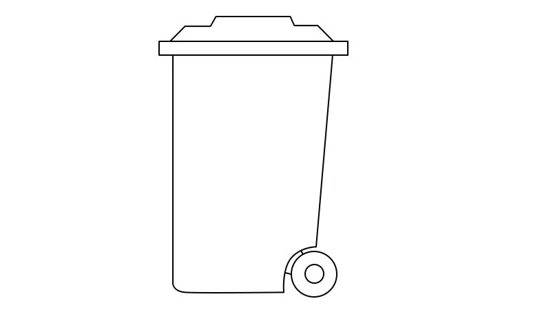 垃圾桶简笔画步骤  垃圾桶简笔画教程