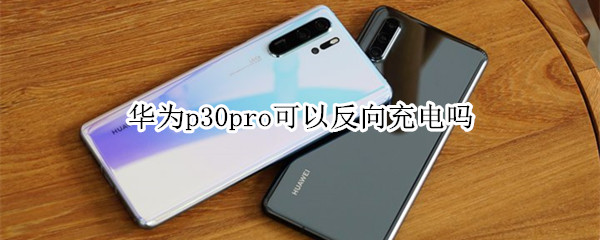 华为p30pro可以反向充电吗