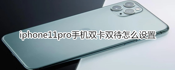 iphone11pro手机双卡双待怎么设置