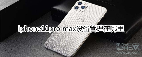 iphone11pro max设备管理在哪里