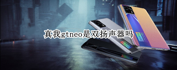 真我gtneo是双扬声器吗