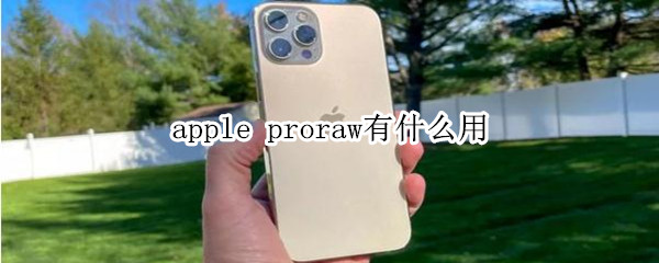 apple proraw有什么用