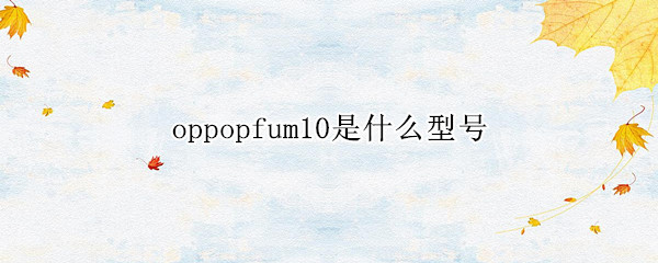 oppopfum10是什么型号 oppoPDBM10是什么型号的手机