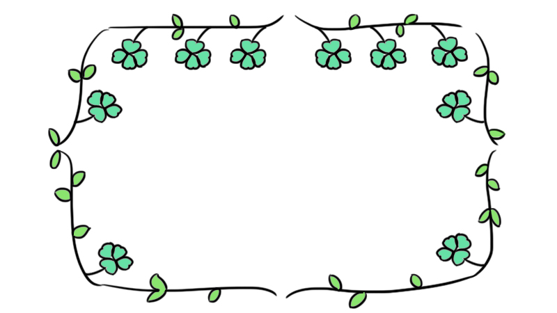 花边四叶草手抄报 花边四叶草怎么画