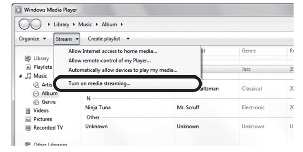 雅马哈R-N402桌面音箱的音乐文件怎么媒体共享