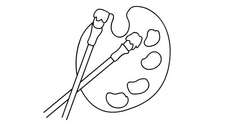 调色盘简笔画 调色盘简笔画怎么画