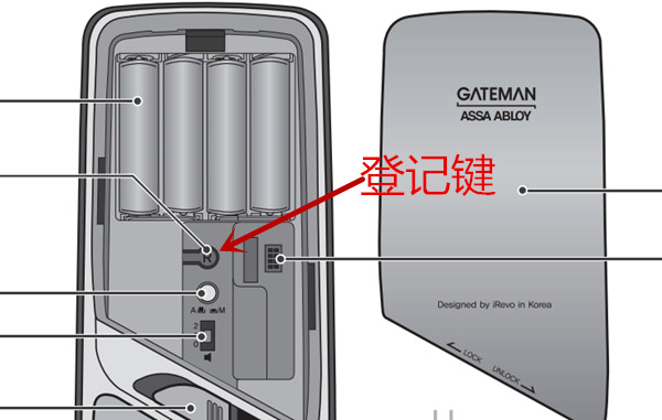 盖特曼a330指纹锁登记键在哪