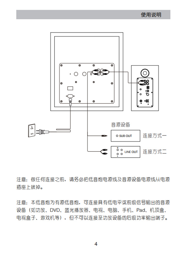 漫步者T5多媒体音响产品使用说明书