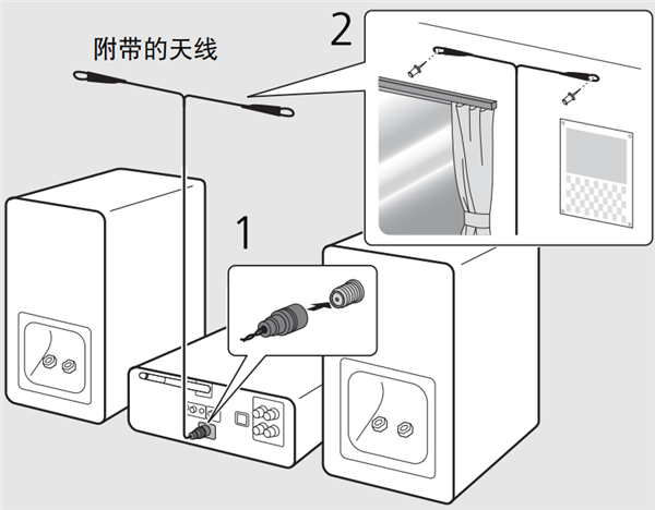 雅马哈MCR-N470组合音响怎么连接