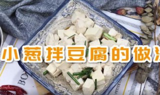 小葱拌豆腐怎么做 小葱拌豆腐的做法