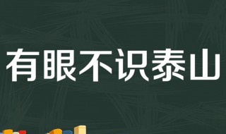 有眼不识泰山的泰山是什么意思 是山东那个泰山吗