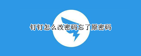 钉钉怎么改密码忘了原密码 钉钉怎么修改密码