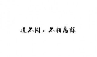 道不同不相为谋下一句 道不同不相为谋什么意思