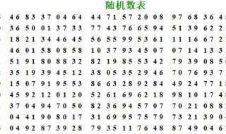 随机数表怎么看行和列 随机数表的行和列