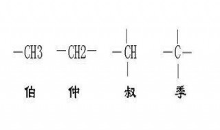 什么是伯仲叔季碳?什么是伯仲叔氢?（伯仲叔氢怎么表示）