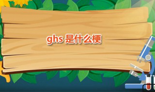 ghs是什么梗