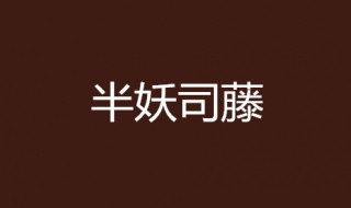 半妖司藤结局是什么（半妖司藤结局是什么意思）