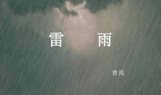 雷雨的梗概（雷雨的梗概三百字）