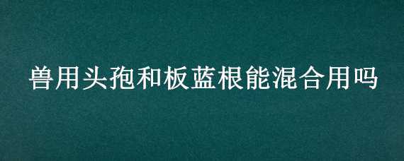 兽用头孢和板蓝根能混合用吗 兽用头孢和板蓝根能混合用吗能治疗口蹄冫吗