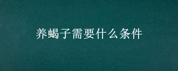 养蝎子需要什么条件 养蝎子需要什么条件视频