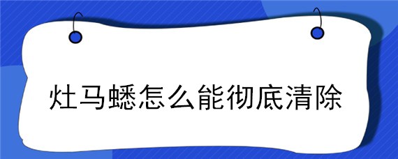 灶马蟋怎么能彻底清除（什么能驱走灶马蟋吗）