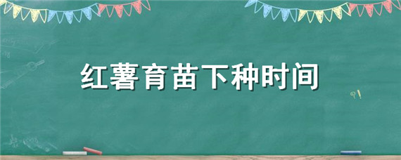 红薯育苗下种时间（红薯在几月份育苗）