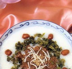 雪菜牛松粥的材料和做法步骤教程 雪菜牛肉粥的做法