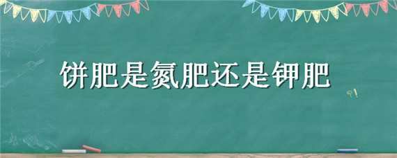 饼肥是氮肥还是钾肥（饼肥是氮肥吗）