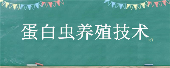 蛋白虫养殖技术 蛋白虫养殖技术书