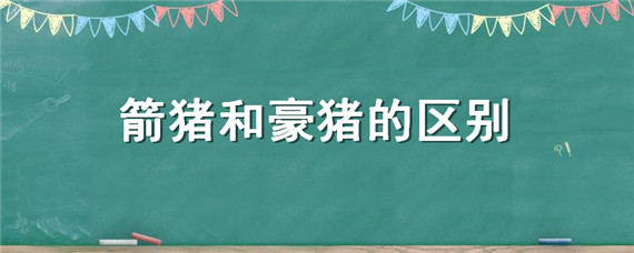 箭猪和豪猪的区别 豪猪和刺猪的区别