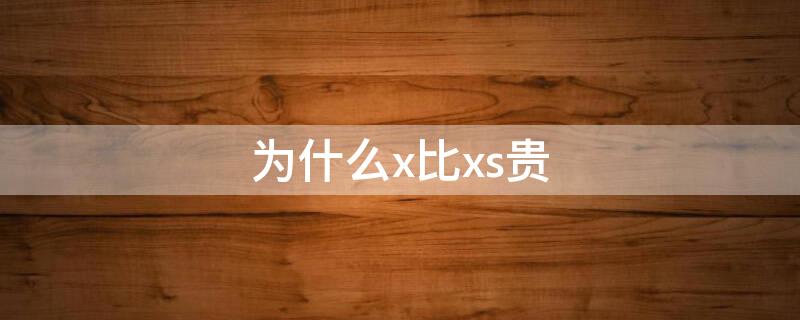 为什么x比xs贵